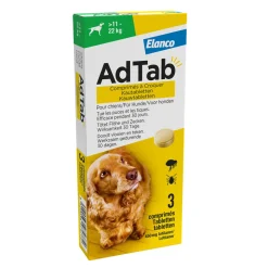 AdTab Anti Vlo en Teek Kauwtabletten Hond >11-22 kg 3 tabletten