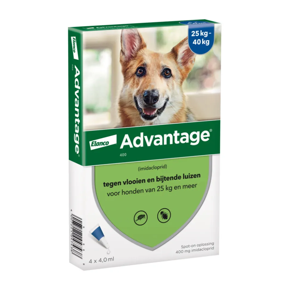 Advantage Anti Vlooiendruppels 400 Hond 25 - 40 kg 4 pipetten