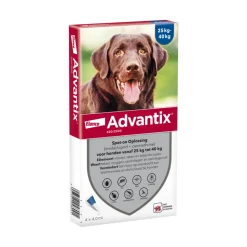 Advantix Spot On 400 Anti Vlooien en Teken Druppels Hond 25 - 40 kg 4 pipetten
