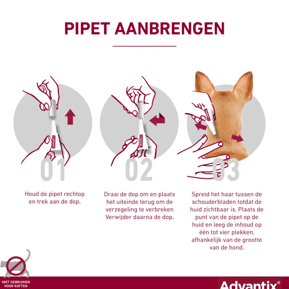 Advantix Spot On 400 Anti Vlooien en Teken Druppels Hond 25 - 40 kg 6 pipetten