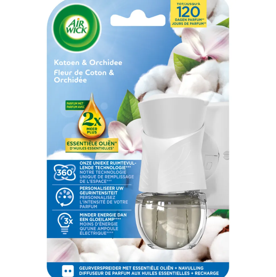 Air Wick Elektrische Luchtverfrisser Starter Kit Katoen & Orchidee 19 ml