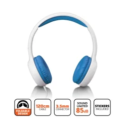 Alecto HP-010BU Hoofdtelefoon Kinderen Wit / Blauw