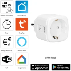 Alecto SMART-PLUG20 Smart WiFi Tussenstekker met Energiemeter