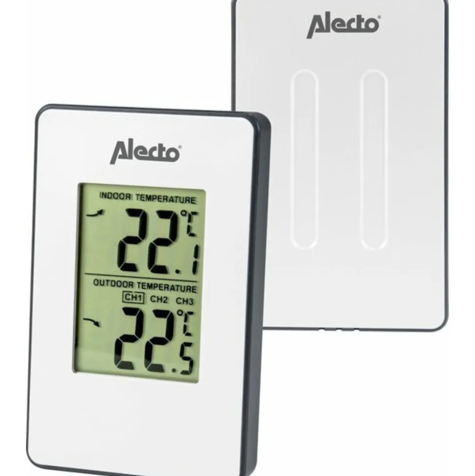 Alecto WS-1050 Weerstation Met Draadloze Buitensensor Wit