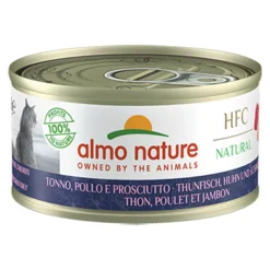 Almo Nature HFC Natural Kattenvoer Nat Blikje Tonijn & Kip & Ham 70 gr
