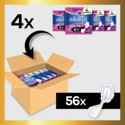 Always Maandverband Platinum Secure Night 56 stuks