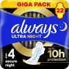 Always Maandverband Ultra Secure Night 22 stuks