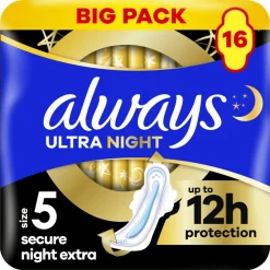 Always Maandverband Ultra Secure Night Extra 16 stuks
