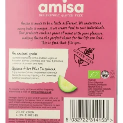 Amisa Quinoa Crispbread Biologisch en Glutenvrij 100 gr