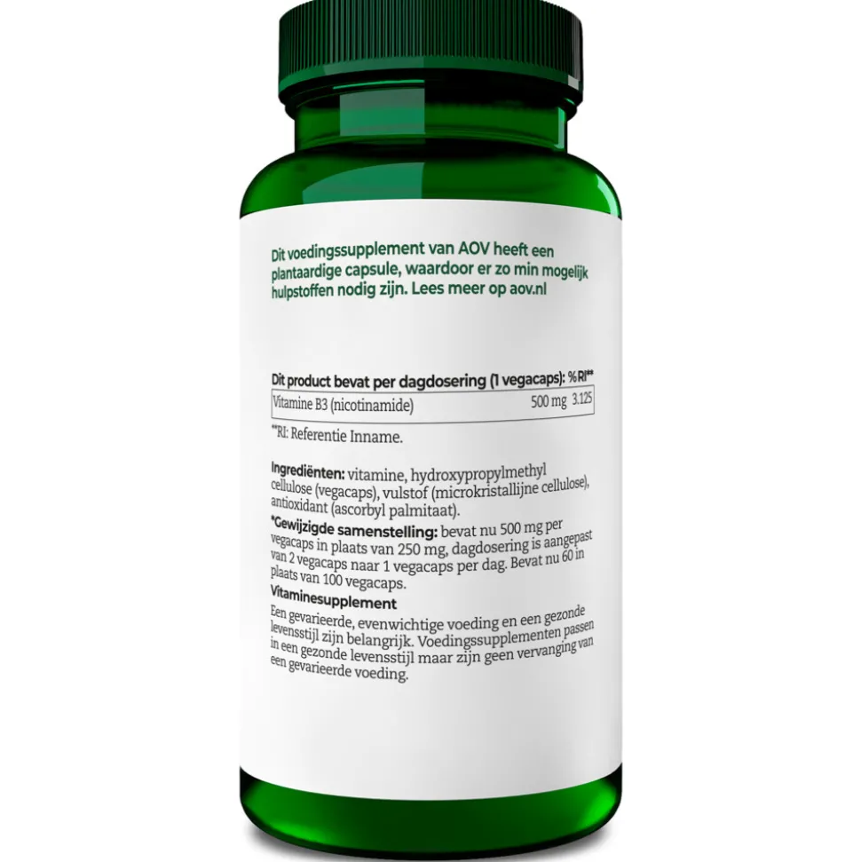 AOV 211 Nicotinamide (500 mg) 60 vegacapsules