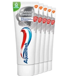 Aquafresh Tandpasta Tandsteen Controle Frisse Adem 5 stuks