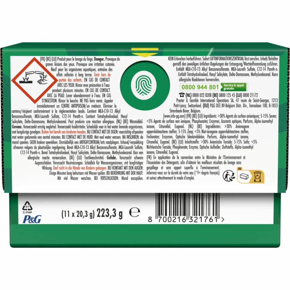 Ariel 3in1 Wasmiddel Pods Alpine 11 stuks