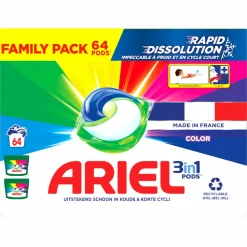 Ariel 3in1 Wasmiddel Pods Color 64 stuks