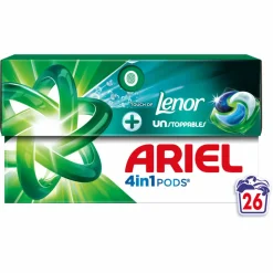 Ariel 4in1 Wasmiddel Pods Lenor Unstoppables 26 stuks