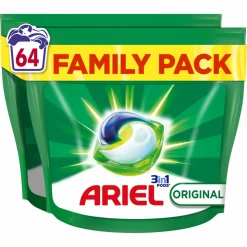 Ariel 3in1 Wasmiddel Pods Original 64 stuks