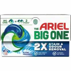Ariel 3in1 Wasmiddel Pods The Big One Alpine 15 stuks