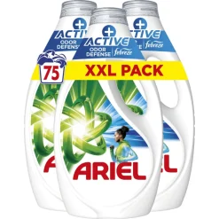 Ariel Vloeibaar Wasmiddel +Actieve Odor Defense 75 Wasbeurten 3,37 liter