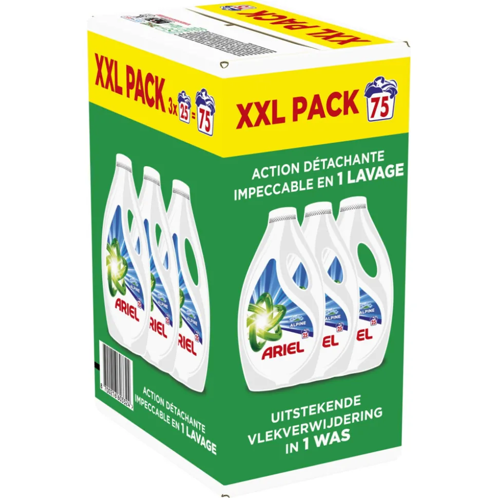 Ariel Vloeibaar Wasmiddel Alpine 75 Wasbeurten 3375 ml