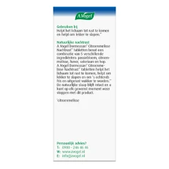 A.Vogel Dormeasan Nachtrust Citroenmelisse 60 tabletten