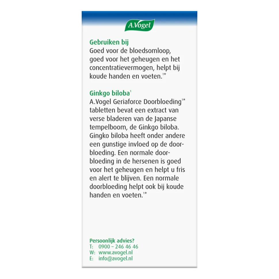 A.Vogel Geriaforce Doorbloeding 200 tabletten