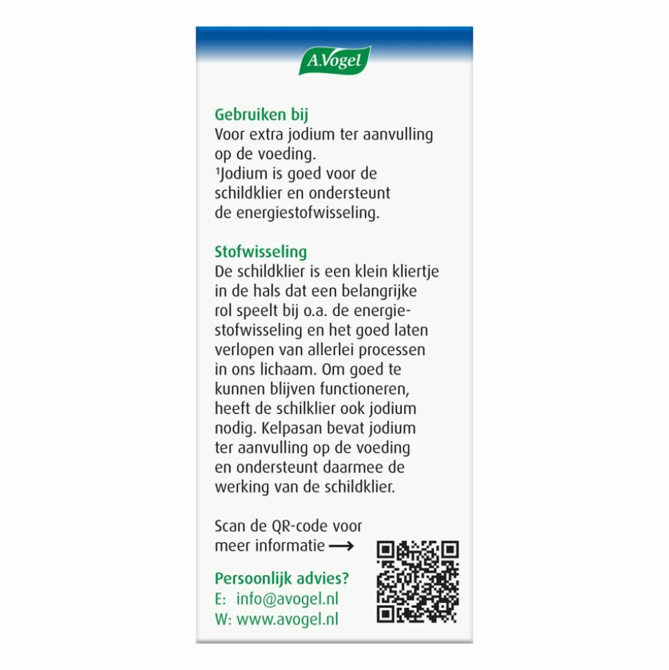 A.Vogel Kelpasan Schildklier 180 tabletten