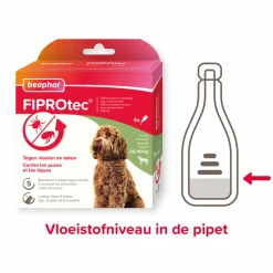 Beaphar Fiprotec Anti Teken- en Vlooiendruppels Hond 20 - 40 kg 4 stuks