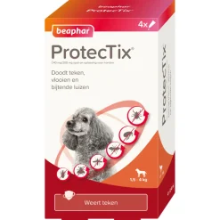 Beaphar ProtecTix Hond Anti Vlo & Teek 1,5-4 kg 4 pipetten