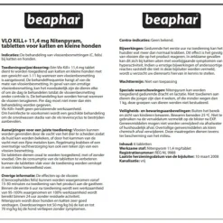 Beaphar Vlo Kill Anti Vlooien Tabletten Hond/Kat 1 -11 kg 6 tabletten