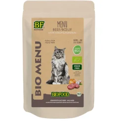 BF Petfood Biofood Kat Organic Rund Menu 100 gr