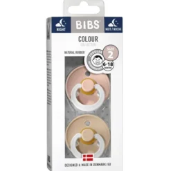 Bibs Fopspeen Maat 2 6-18 mnd Glow Vanilla Blush 2 stuks