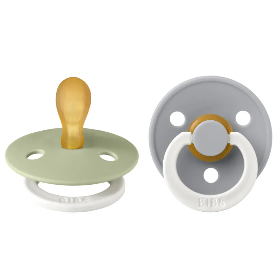Bibs Fopspeen Symmetric Maat 1 0-6 mnd Glow Sage Cloud 2 stuks