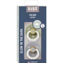 Bibs Fopspeen Symmetric Maat 1 0-6 mnd Glow Sage Cloud 2 stuks