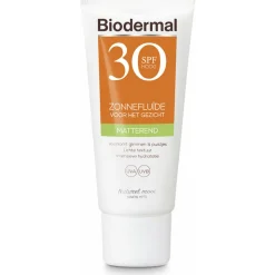 Biodermal Zonnefluïde Gezicht Matterend SPF 30 40 ml