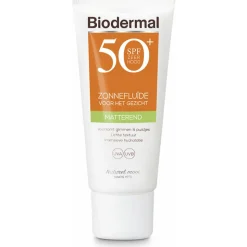 Biodermal Zonnefluïde Gezicht Matterend SPF 50 40 ml