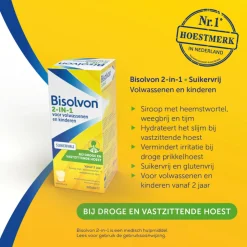 Bisolvon Hoestsiroop 2-in-1 Suikervrij 120 ml