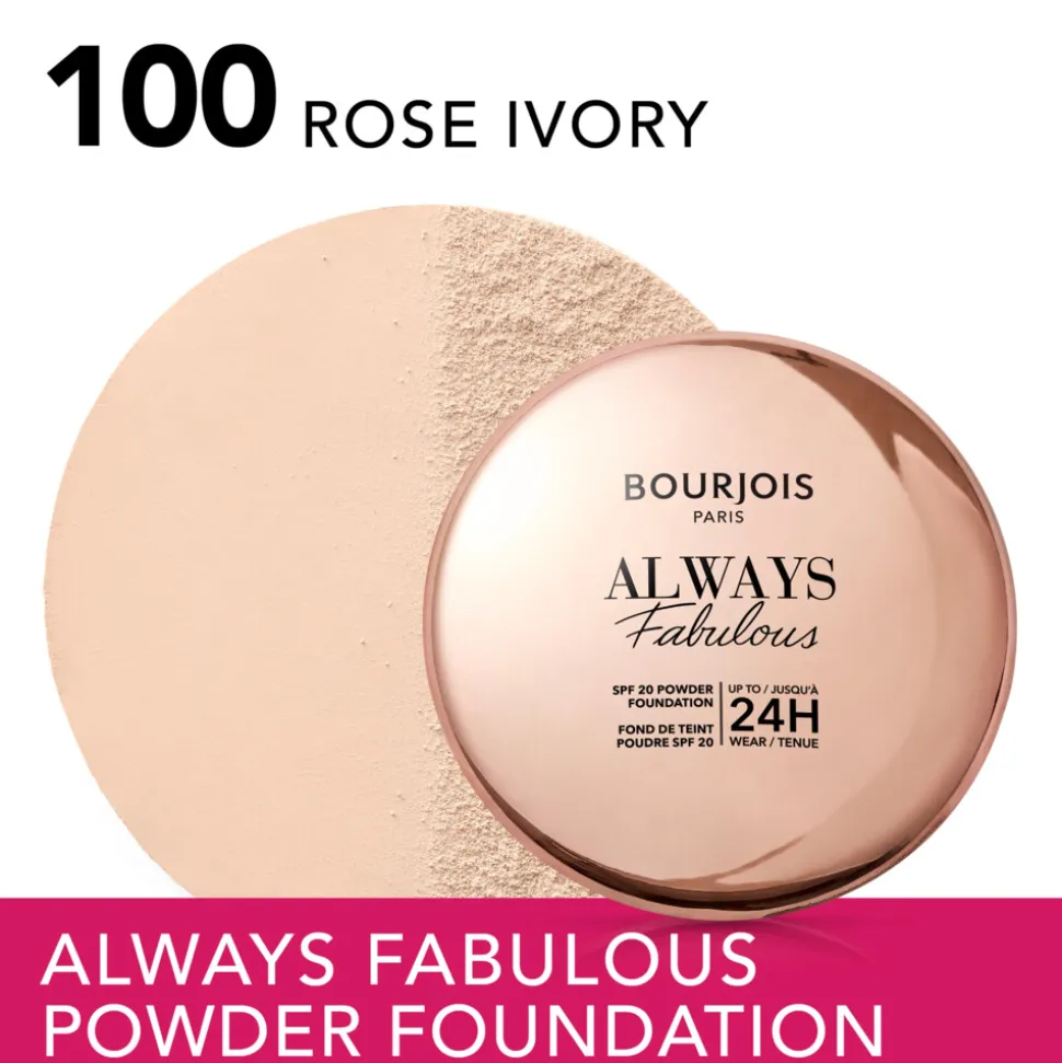 Bourjois Always Fabulous Compact Foundation Rose Ivory 100 10 gr