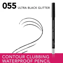Bourjois Contour Clubbing Waterproof Oogpotlood Ultra Black Glitter 55 1.2 gr