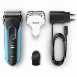 Braun Elektrisch Scheerapparaat S3 ProSkin 3040s Oplaadbaar Zwart / Blauw