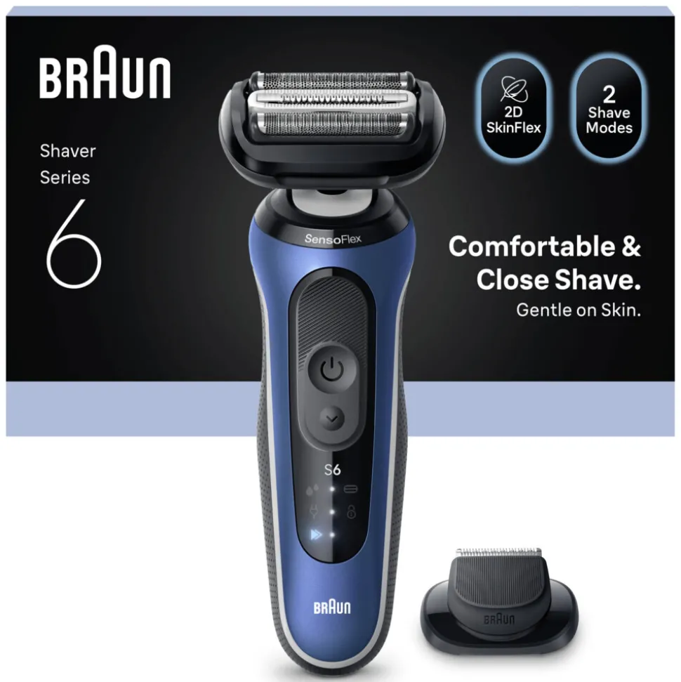 Braun Elektrisch Scheerapparaat Series 6 62-B1200S Blauw