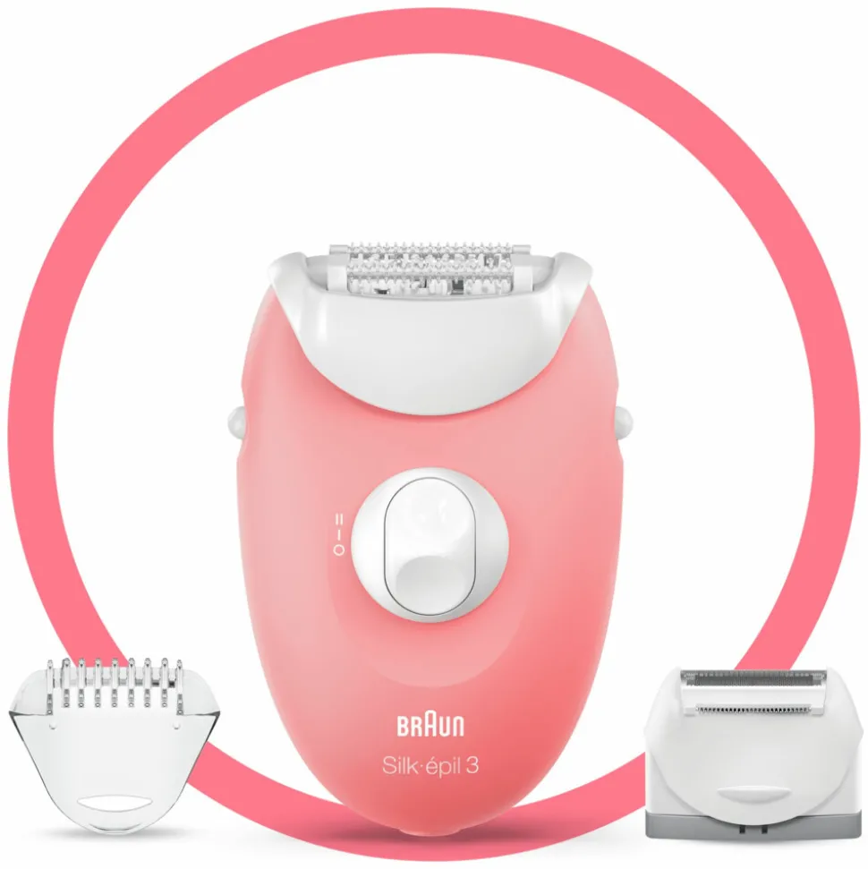 Braun Epilator Silk·épil 3 277 Wit/Rose