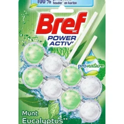 Bref Toiletblok Power Activ Pro Nature Munt Eucalyptus 2 stuks
