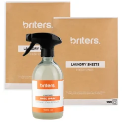 Briters Wasstrips 200x met Magic Spray Vlekkenverwijderaar 500 ml Pakket