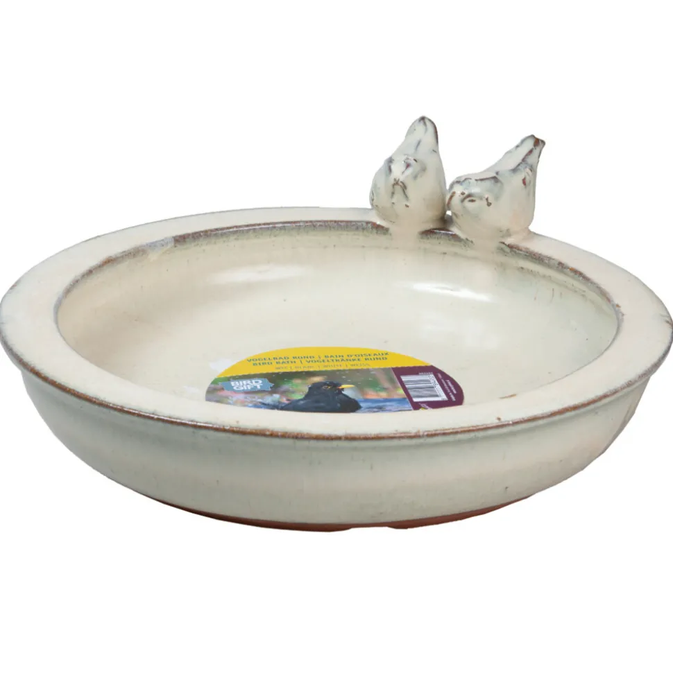 Bûten Vogelbad Rond Wit