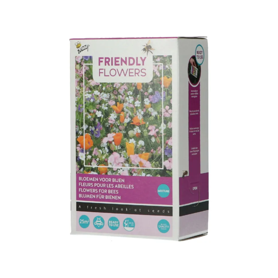Buzzy Strooidoosje Friendly Flowers Bijen Laag 25 m²