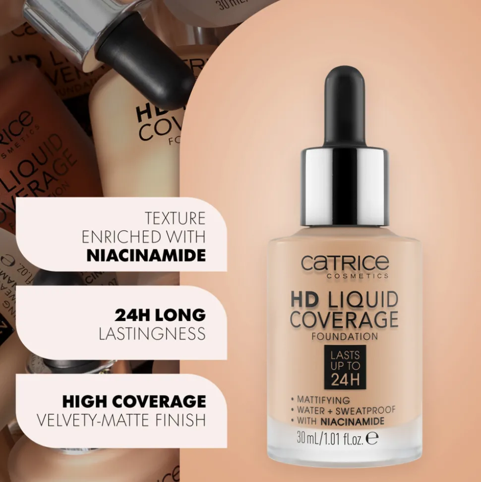 Catrice HD Liquid Coverage Foundation 020 Rose Beige 30 ml