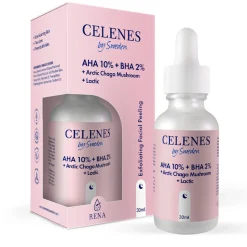 Celenes Aha 8% + Bha 2% + Lactic + Arctic Chaga-paddenstoel Serum 30 ml