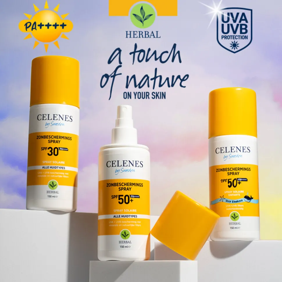 Celenes Herbal Zonnebrand Spray SPF 50+ Alle Huidtypes 150 ml