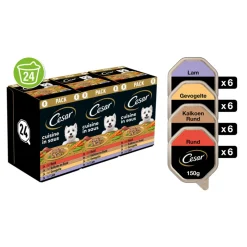 Cesar Alu Hondenvoer Multi-pack Kuipje Cuisine in Saus 24 x 150 gr