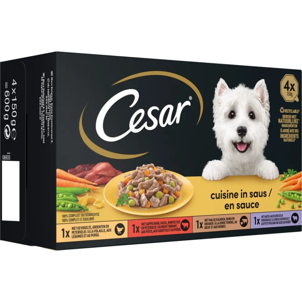 Cesar Cuisine in Saus Kuipje Multipack 600 gr