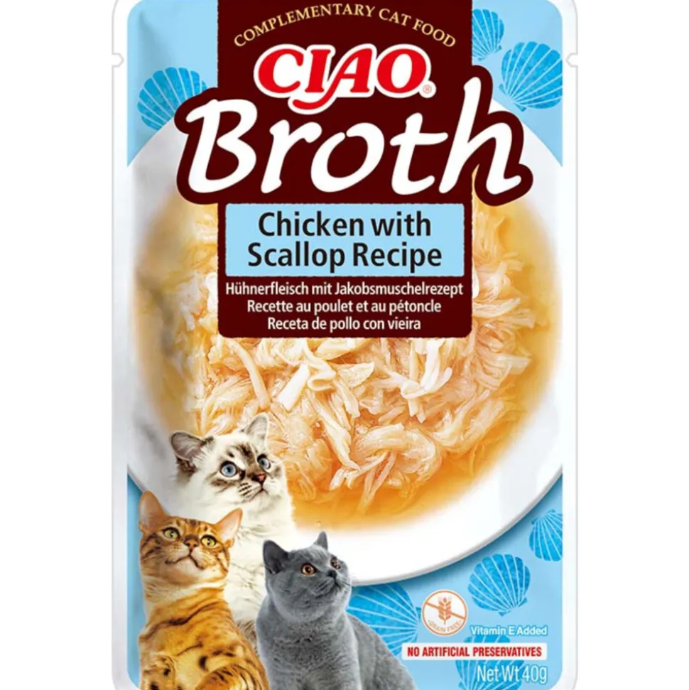 Ciao Broth Kattensnack Chicken & Scallop 40 gr
